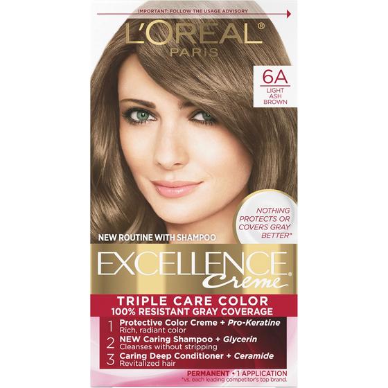 Imagem de Cor de cabelo L'Oreal Paris Excellence Creme 6A Light Ash Brown