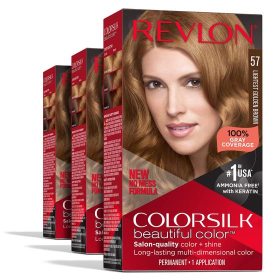 Imagem de Cor de cabelo Revlon Colorsilk Permanent Brown Capa 100% cinza