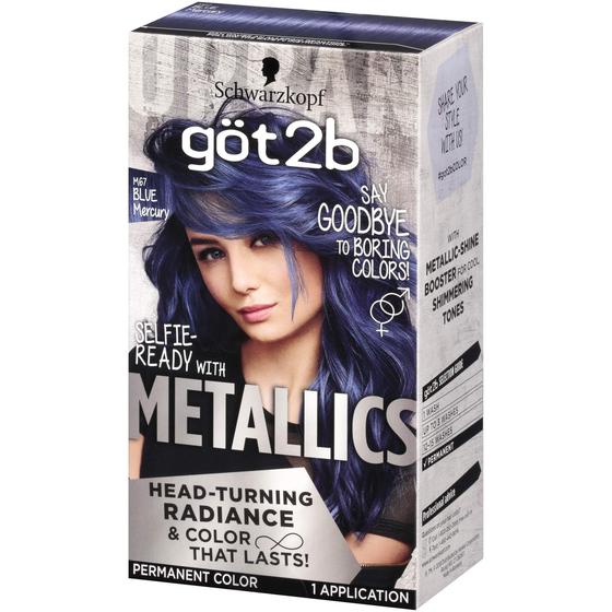 Imagem de Cor de cabelo Schwarzkopf Got2b Metallics M67 Blue Mercury