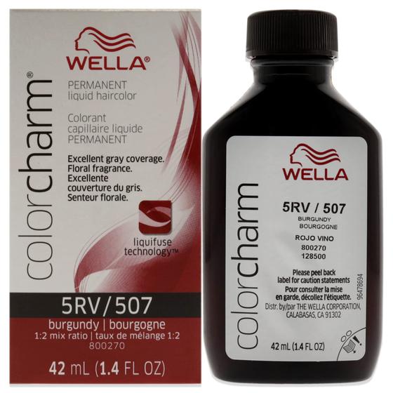 Imagem de Cor de cabelo WELLA Color Charm 5RV Burgundy Permanent Liquid