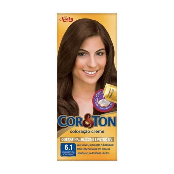 Cor & Ton Tinta 6.1 Louro Escuro Acinzentado 50g Menor preço em Cor & Ton Tinta 6.1 Louro Escuro Acinzentado 50g