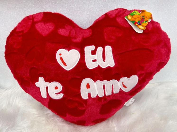 Imagem de Coração de Pelúcia Almofada 45cm (FE7321) Eu Te Amo Presente