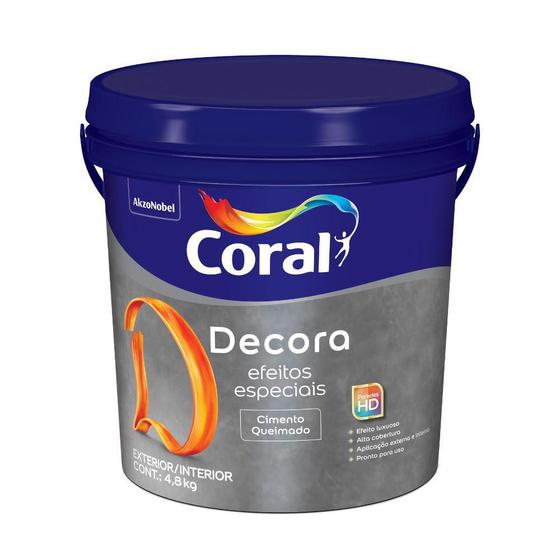 Imagem de Coral Decora Efeitos Especiais Cimento Queimado Cor Cultura Grega 4,8Kg