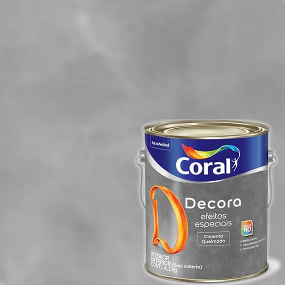 Coral Decora Massa para Efeito Cimento Queimado cor Tubarão Branco 3,0L 4,1KG Menor preço em Coral Decora Massa para Efeito Cimento Queimado cor Tubarão Branco 3,0L 4,1KG