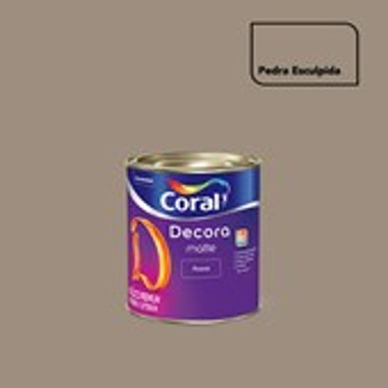 Imagem de Coral Decora Matte Acrilico Fosco Cor Pedra Esculpida 3,2L