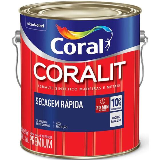 Imagem de Coral esmalte coralit 3,6l secagem rápida brilhante