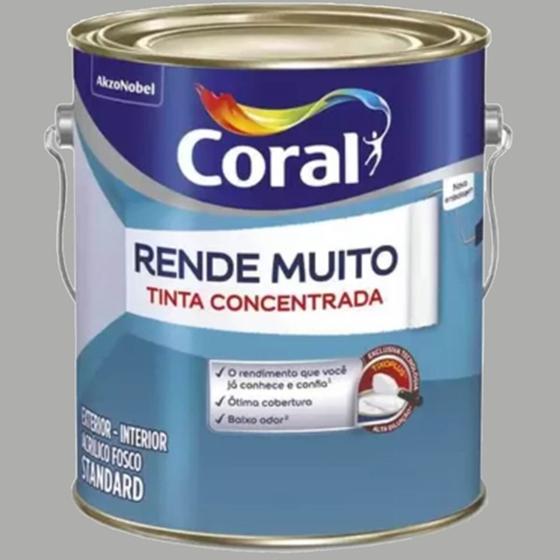 Imagem de Coral Tinta Acrílica Rende Muito cor  Tubarão Branco FO 3,2l.