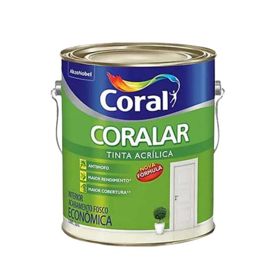 Imagem de Coralar acrilico branco fosco coral 3,6 lts