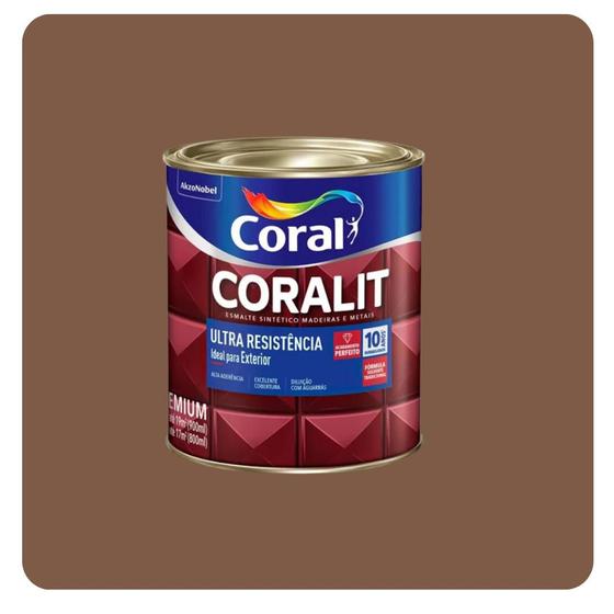 Imagem de Coralit Ultra Resistência Alto Brilho Marrom 0,900mL Coral