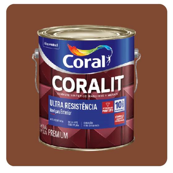 Imagem de Coralit Ultra Resistência Alto Brilho Tabaco 3,6L Coral