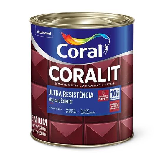 Imagem de Coralit Ultra Resistência Fosco Preto 900ml Coral