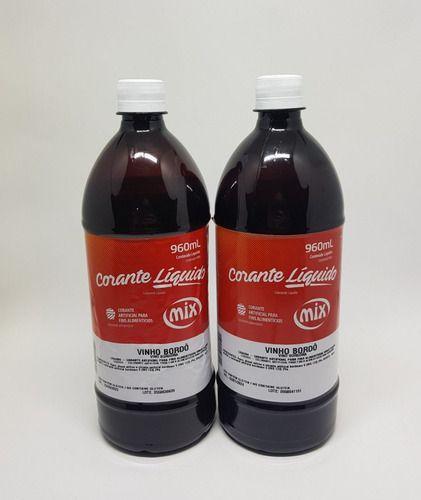 Imagem de Corante Alimentício Mix - Vinho Bordô - 960 Ml Com 2 Pçs