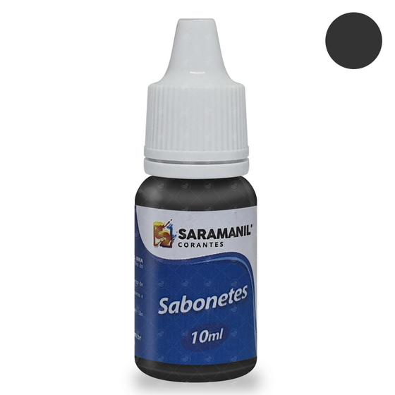 Imagem de Corante Cosmetico Sabonete Saramanil Preto 10Ml