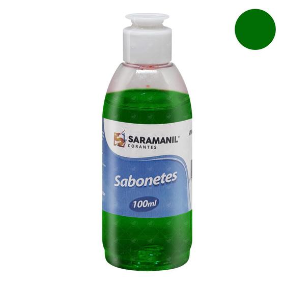 Imagem de Corante Cosmetico Sabonete Saramanil Verde Folha 100Ml