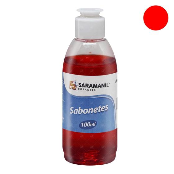 Imagem de Corante Cosmetico Sabonete Saramanil Vermelho Morango 100Ml