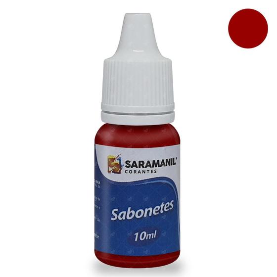 Imagem de Corante Cosmetico Sabonete Saramanil Vermelho Morango 10Ml