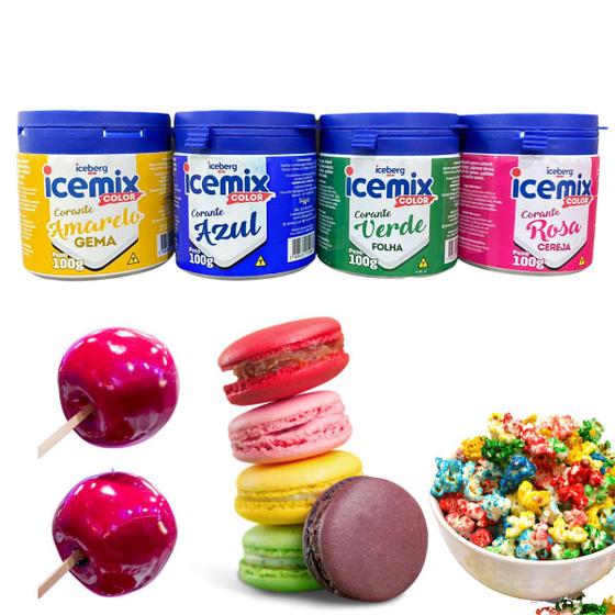 Imagem de Corante Em Pó Alimentício Hidrossolúvel Icemix Color 100g