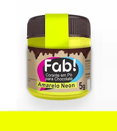 Imagem de Corante Em Po P/ Choco Amarelo Neon 5g Fab