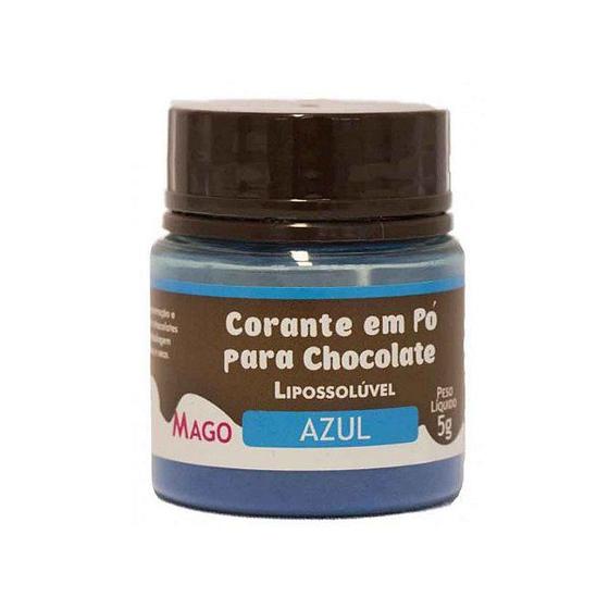 Imagem de Corante em pó para chocolate lipossoluvel azul 5g Mago
