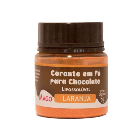 Imagem de Corante em pó para chocolate lipossoluvel laranja 5g Mago