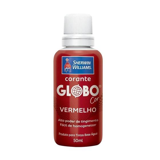 Imagem de Corante Globo Vermelho 50ml - Embalagem com 12 Unidades