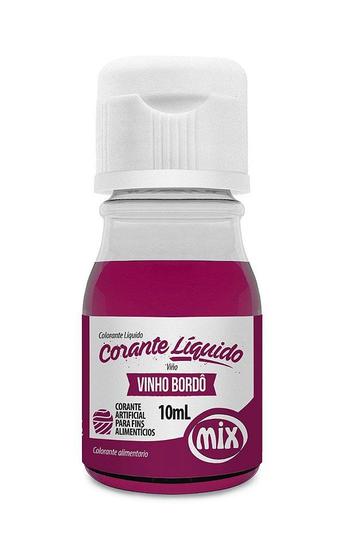 Imagem de Corante Liquido Vinho Bordo 10ml Mix