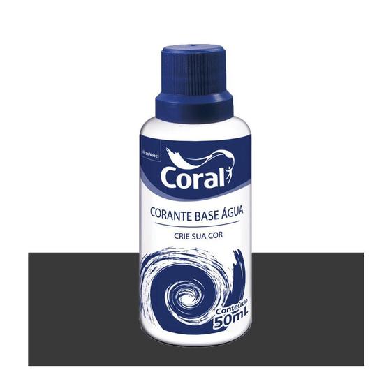 Imagem de Corante para tintas base água 50ml preto Coral