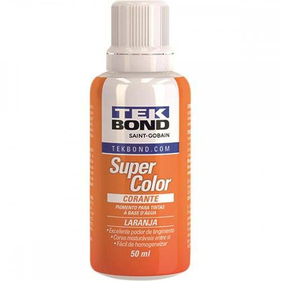 Imagem de Corante Tekbond Laranja 50Ml . / Kit C/ 12 Unidades