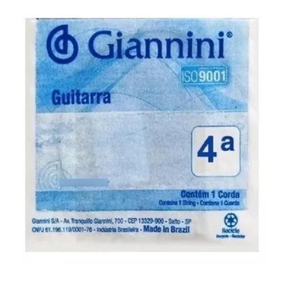 Imagem de Corda Avulsa Guitarra4º Giannini Aço Geegst9