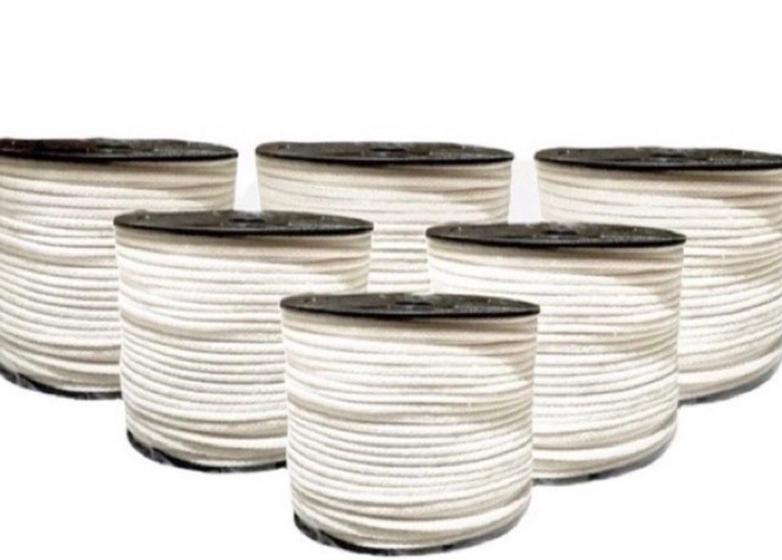 Imagem de Corda/cordão De Algodão Trançado (cru) 6mm 50m Envio Na Hora