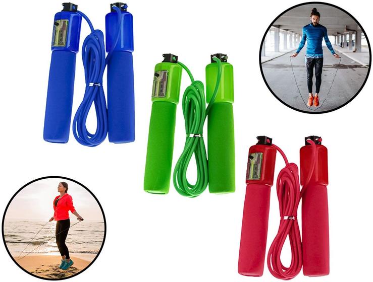 Imagem de Corda De Pular Com Contador Para Exercícios Exercício Funcional Academia Funcional 2,5 Metros