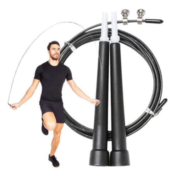 Imagem de Corda de Pular Exercício Funcional Aço 3m Rolamento Speed Profissional