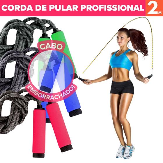 Imagem de Corda De Pular Exercício Funcional Jump Rope Pula Corda Exercícios Academia