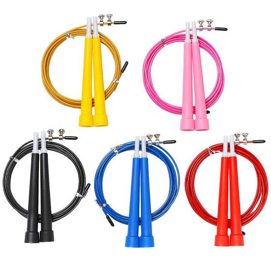 Imagem de Corda De Pular exercício funcional Speed Rope Rolamento 3m Cabo De Aço