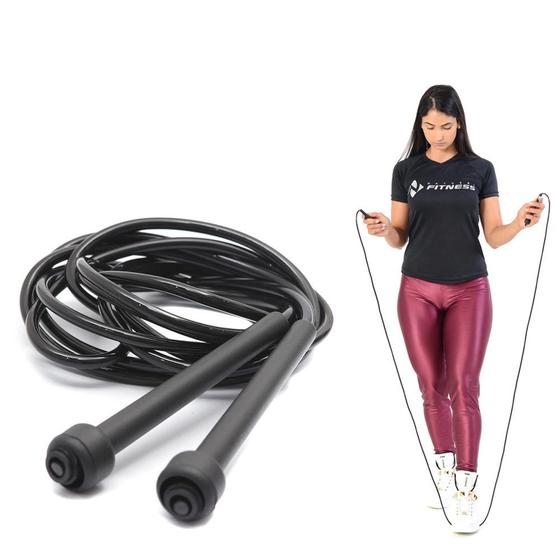 Imagem de Corda de Pular Tamanho Ajustável em PVC - Corda de Saltos Para Treino Funcional - Exercícios - Academia - Treino Em Casa