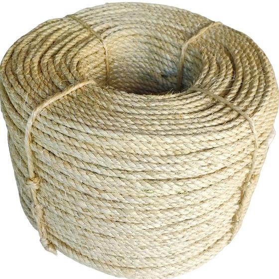 Imagem de Corda de Sisal 5mm 50 Metros Cor Natural para Artesanato e Decorações