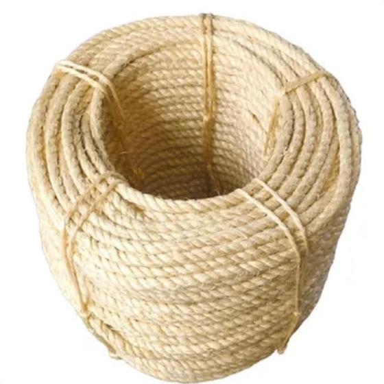 Imagem de Corda de Sisal 8mm 220 Metros Cor Natural para Artesanato e Decorações