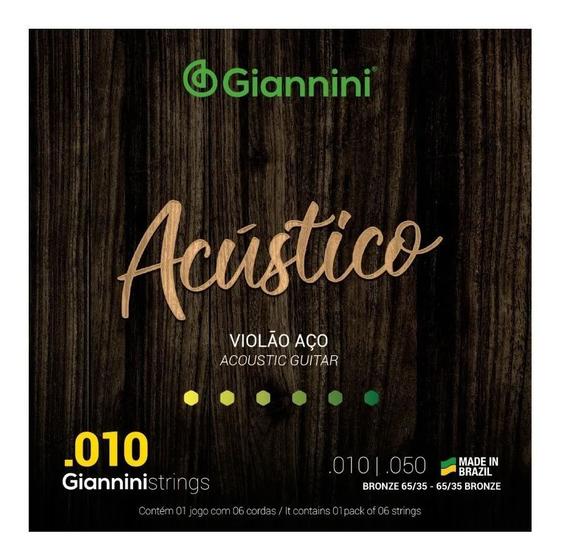 Imagem de Corda de Violão Giannini Acústico 010