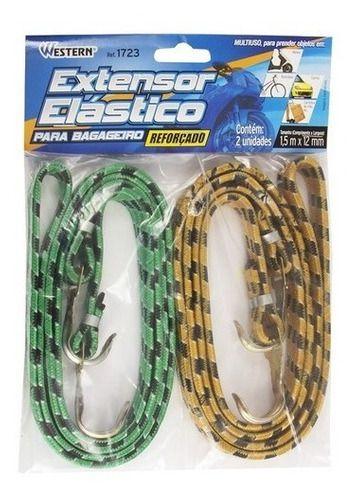 Imagem de Corda Extensor Elástico Bagageiro Reforçado C/ 2  Unid 1,5 m