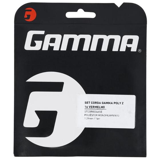 Imagem de Corda Gamma Dyna Poly Z 16L 1.29mm Vermelha - Set Individual 