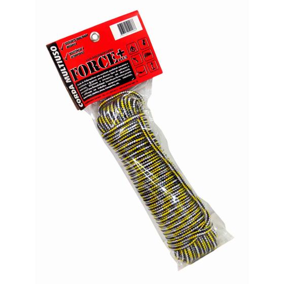 Corda Para Amarrar Carga 15m X 8mm Multiuso 1000kg - Force Plus Menor preço em Corda Para Amarrar Carga 15m X 8mm Multiuso 1000kg - Force Plus