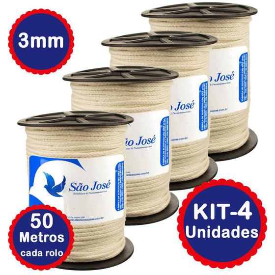 Corda Para Macramê Fio de 3mm Com 50 Metros Kit com 4 rolos Menor preço em Corda Para Macramê Fio de 3mm Com 50 Metros Kit com 4 rolos