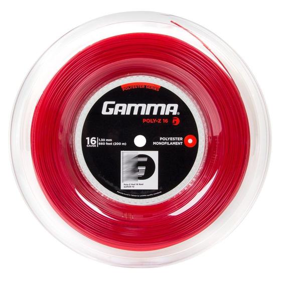 Imagem de Corda para Raquete de Tênis Gamma Poly-Z 1,30mm Vermelha