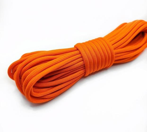 Imagem de Corda Paracord 550 4Mm 7 Filamentos 20M 366 Killos Laranja