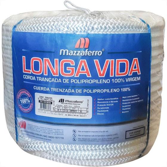 Imagem de Corda Polipropileno Trancada Mazzaferro 8,0Mm Longa Vida Branca+-220M 29Cs0803B220