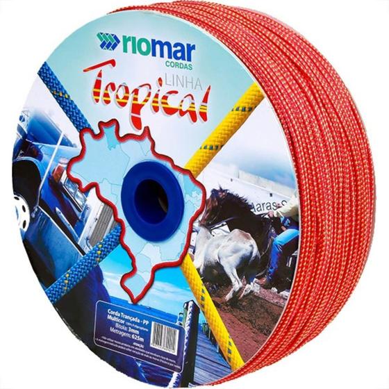 Imagem de Corda Polipropileno Trancada Riomar 3Mm Colorida Carretel+-625M