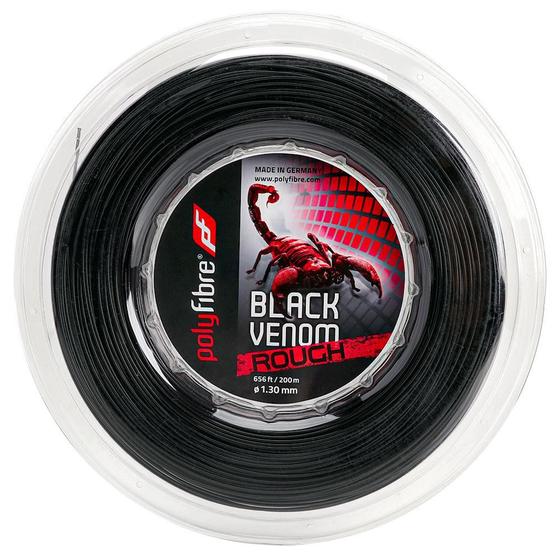 Imagem de Corda Polyfibre Black Venom Rough 16L 1.30mm Preta - Rolo com 200 Metros