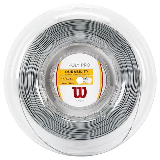 Imagem de Corda Wilson Poly Pro 17L 1.25mm Prata - Rolo com 200 metros 