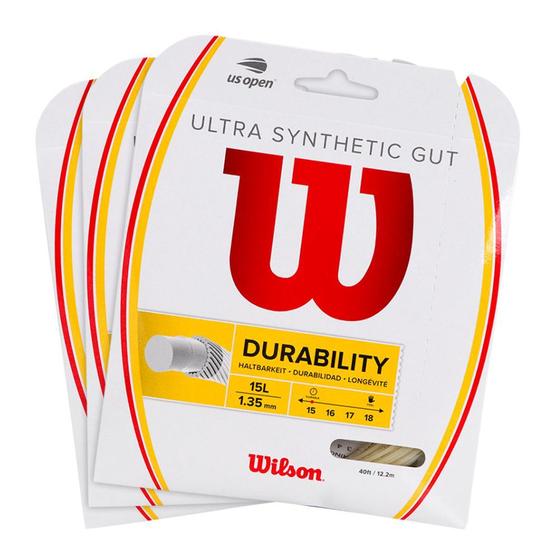 Imagem de Corda Wilson Ultra Synthetic Gut 15L Natural - Kit com 3 Sets