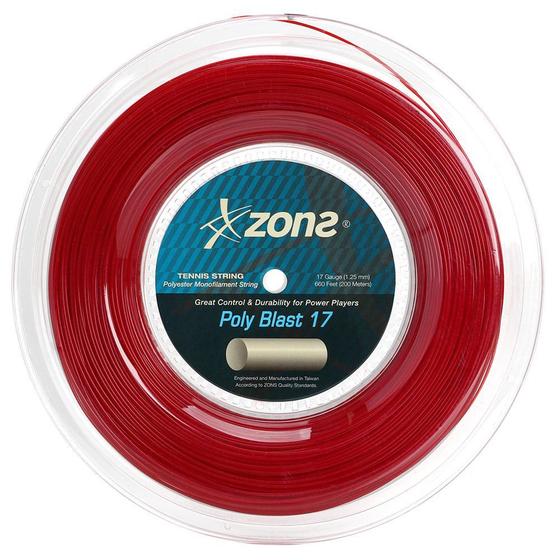 Imagem de Corda Zons Poly Blast 17L 1.25mm Vermelho - Rolo com 200 Metros